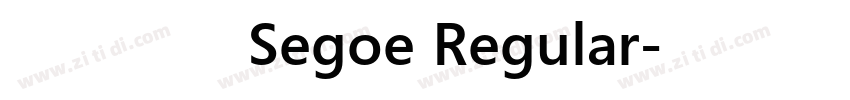 兰亭细黑Segoe Regular字体转换